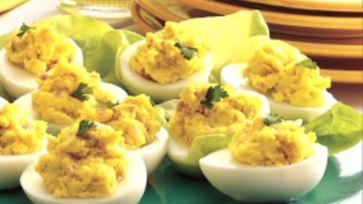 Relish and Ham Deviled Eggs