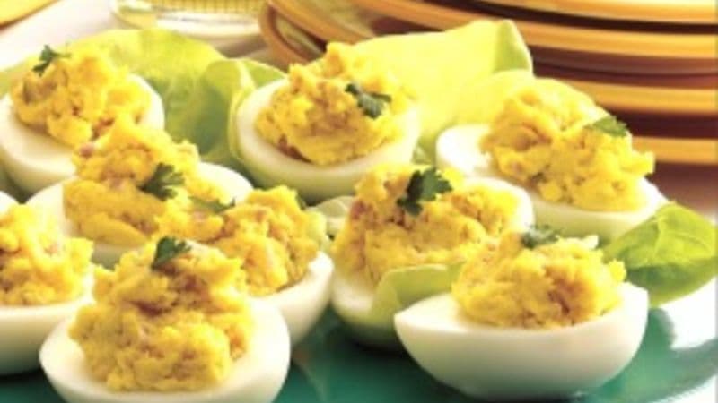 Relish and Ham Deviled Eggs